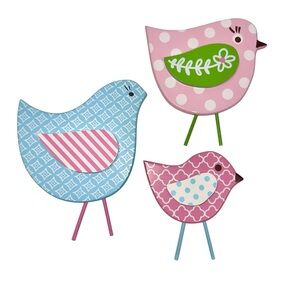 Bird Wall Wood Art For Children Room Decor Girl Baby Nursery